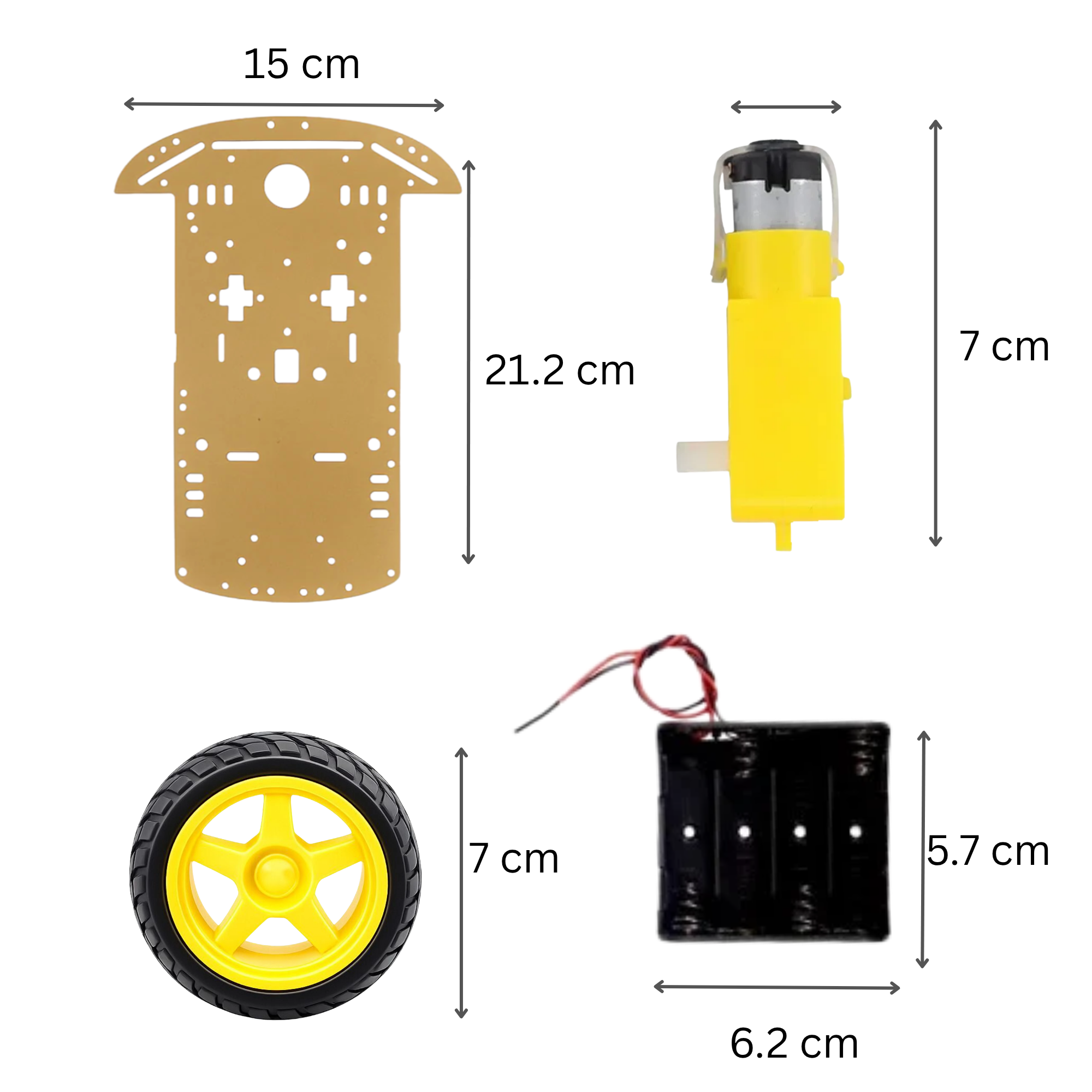 2WD Robot Car Kit with Chassis – DIY Robotics Kit for Beginners