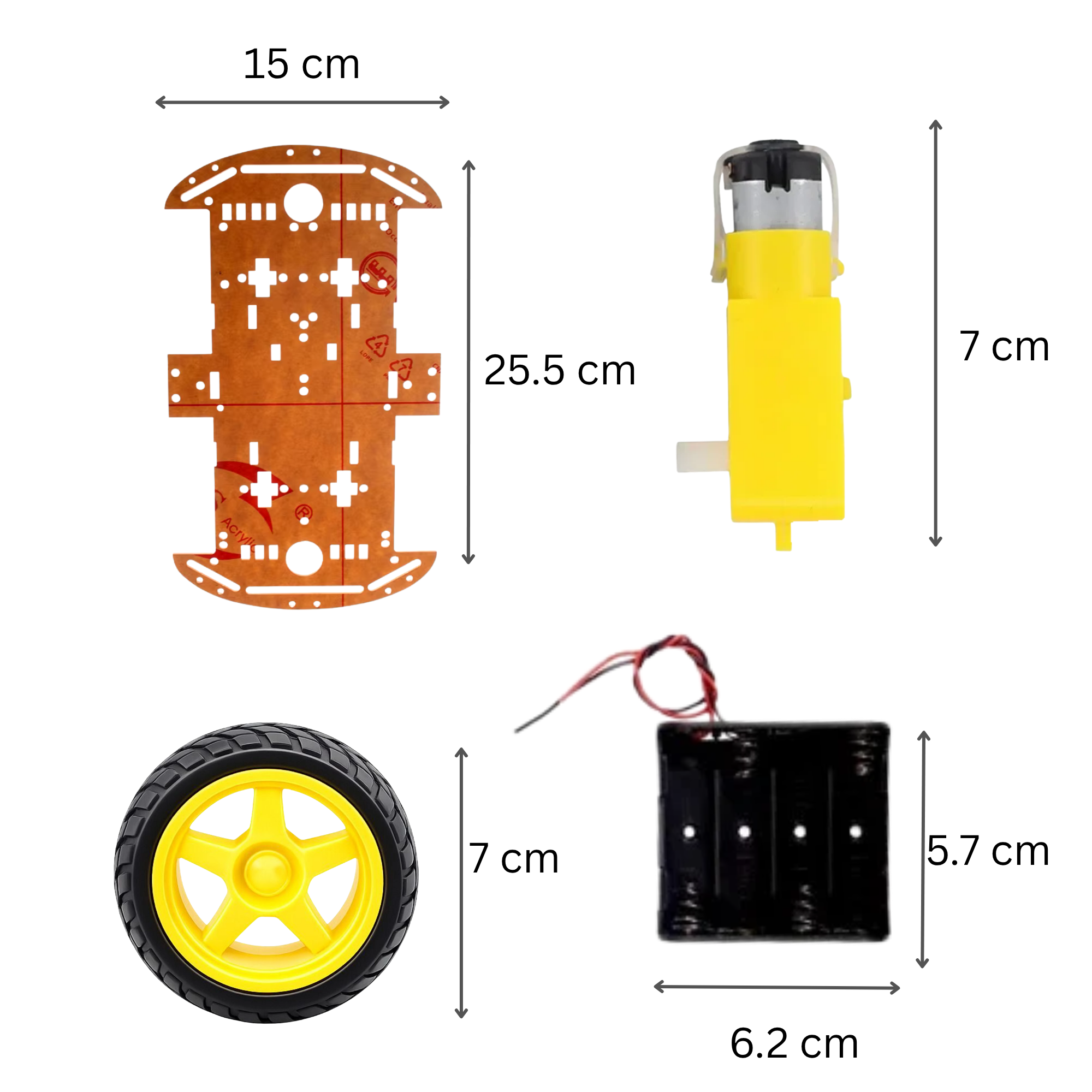 4WD Robot Car Kit with Chassis – DIY Robotics Kit for Beginners