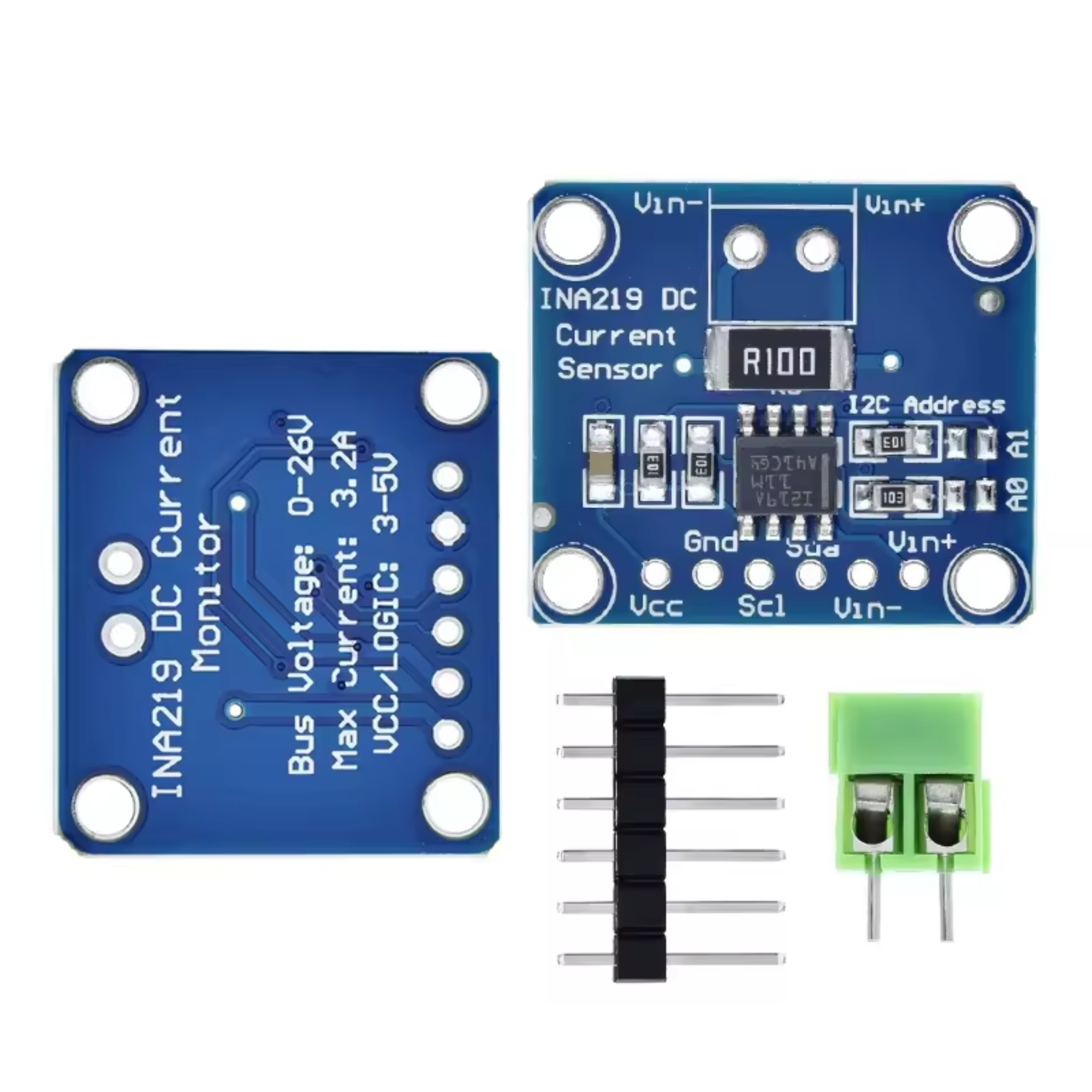 INA219 DC Voltage & Current Sensor Power Monitoring Module with I2C Interface