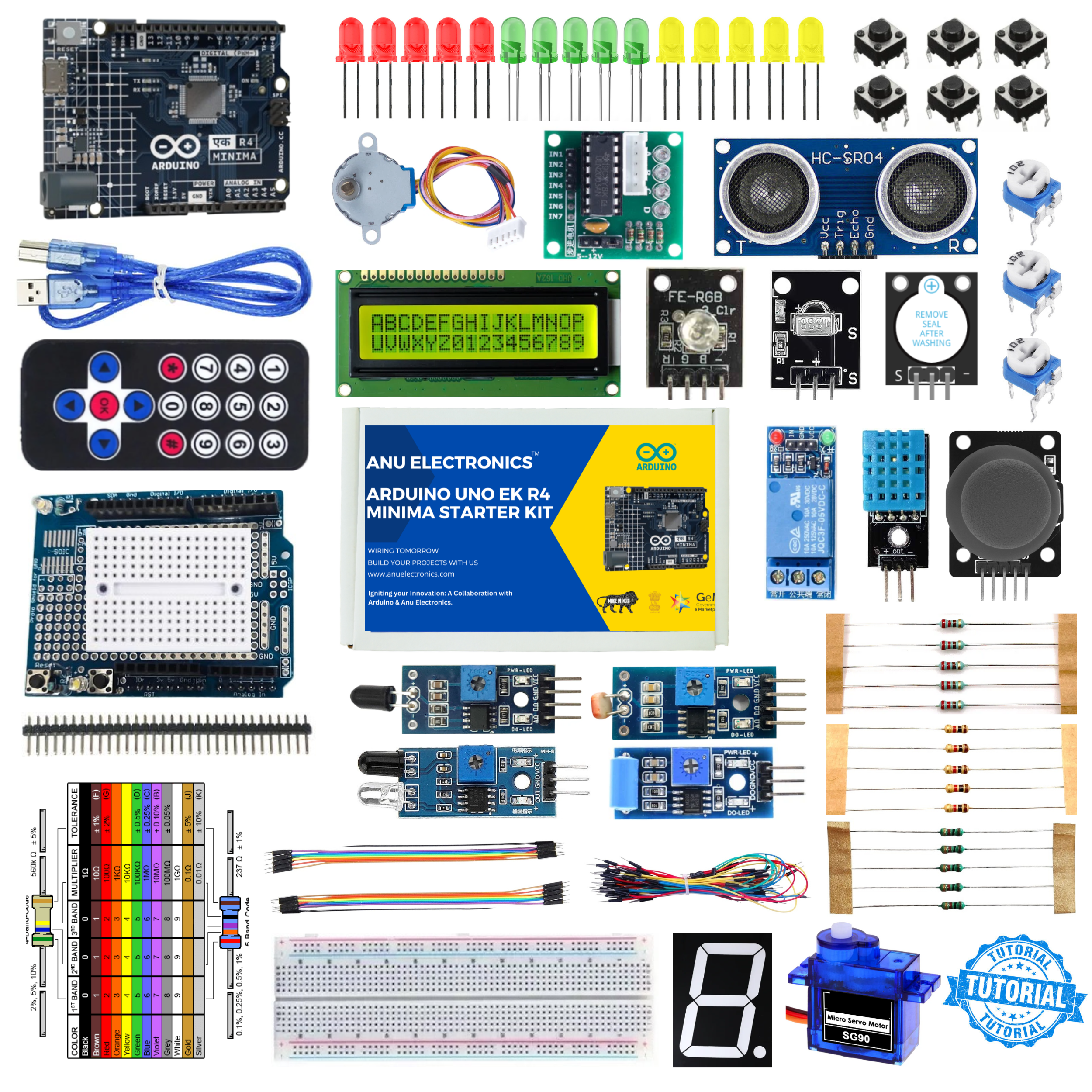 Starter Kit for Arduino Uno EK R4 Minima | Arduino kit for Beginners ...