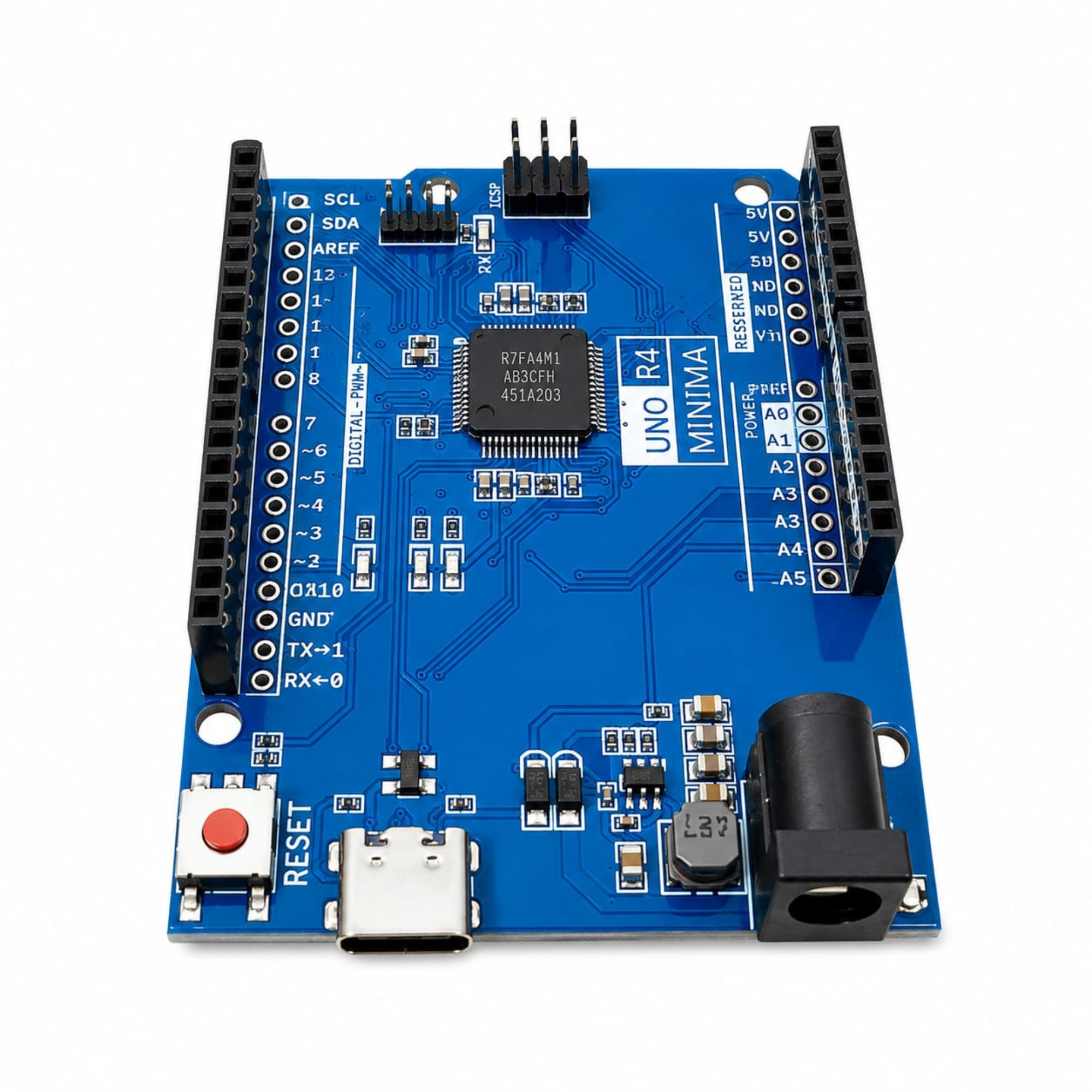 UNO R4 Minima 32-bit Development Board - RA4M1, USB-C, Arduino Compatible