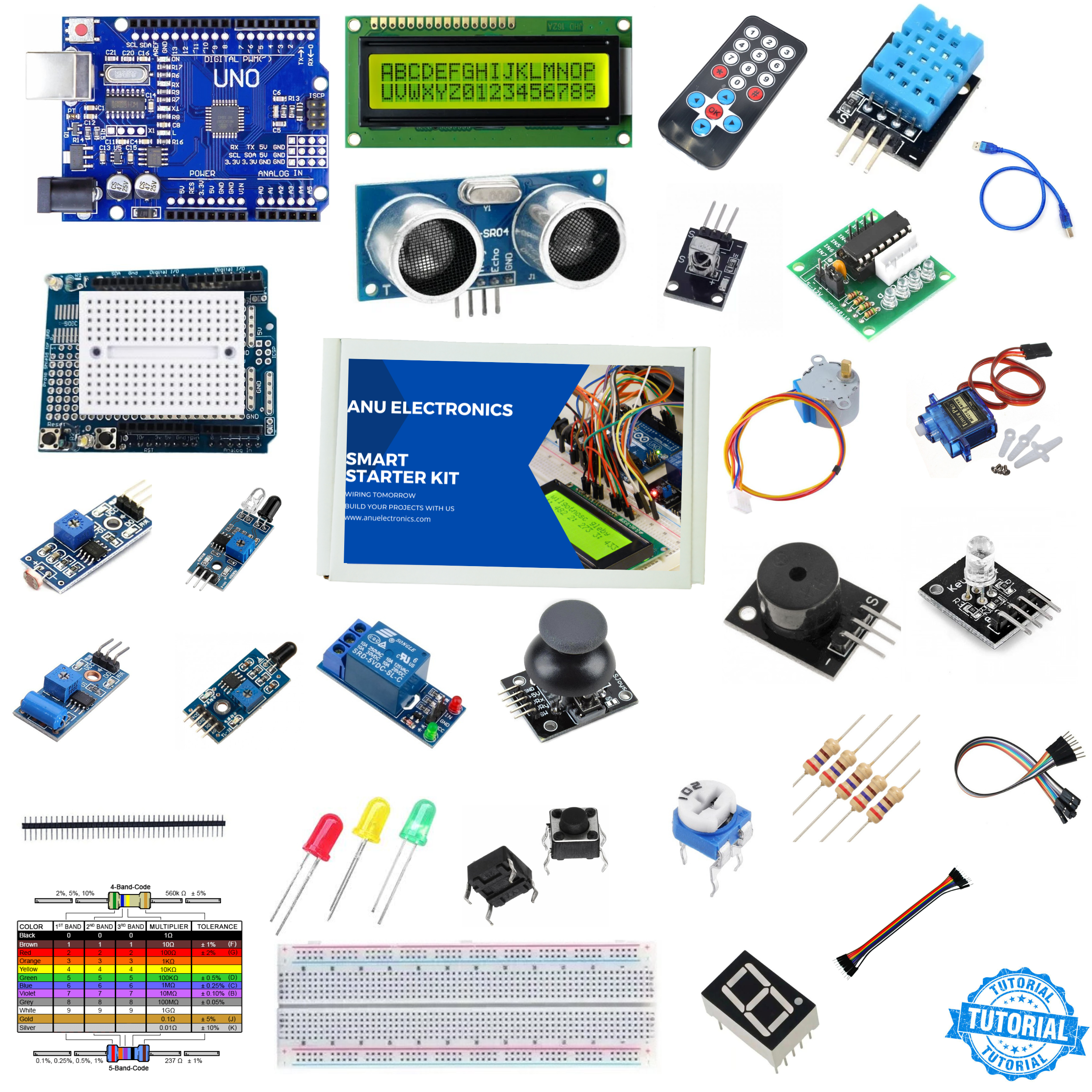 Smart Starter Kit for Uno R3 Compatible with Arduino IDE