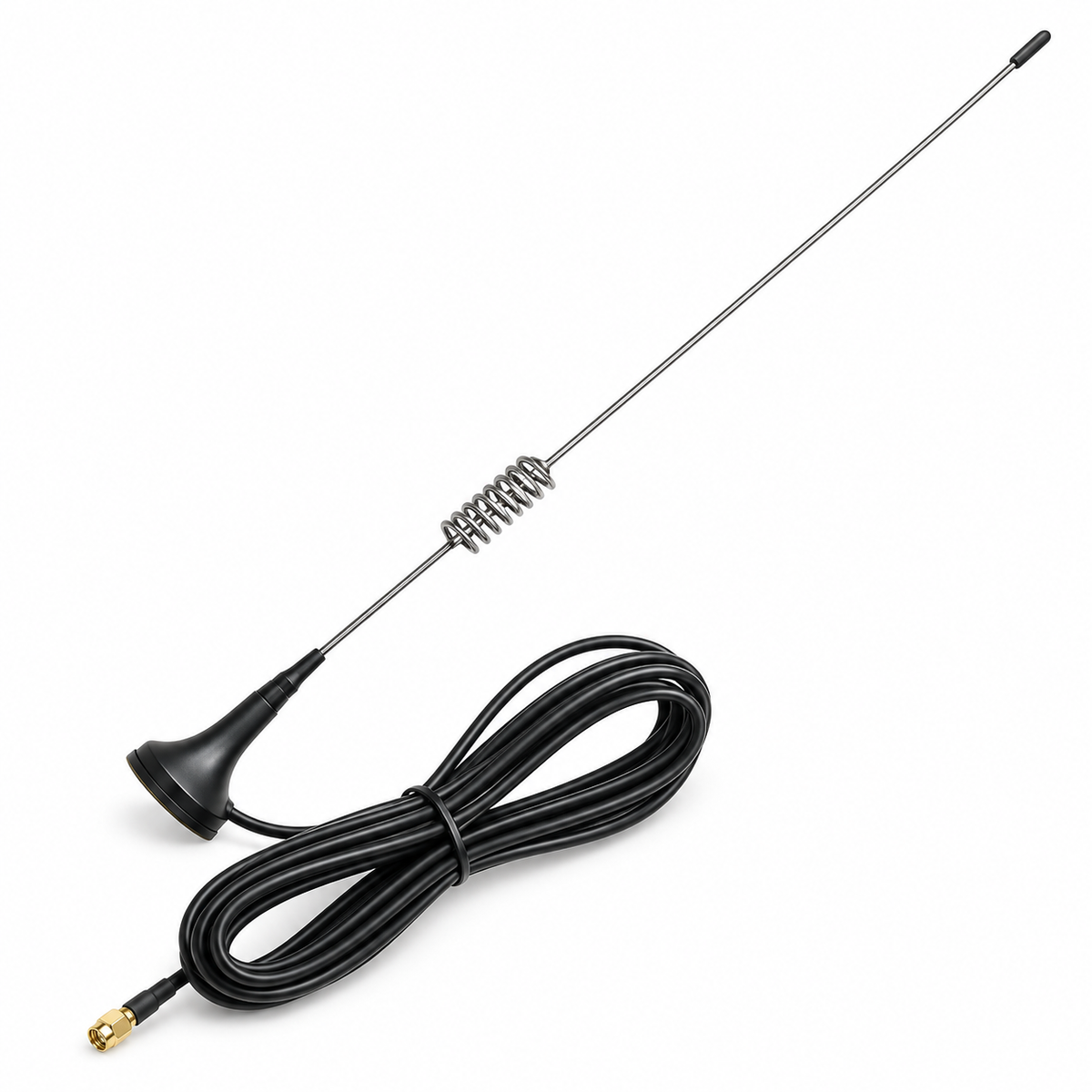 GSM 28cm 6dBi antenna TS-CP-564 with 5m cable, diagonal view on white background