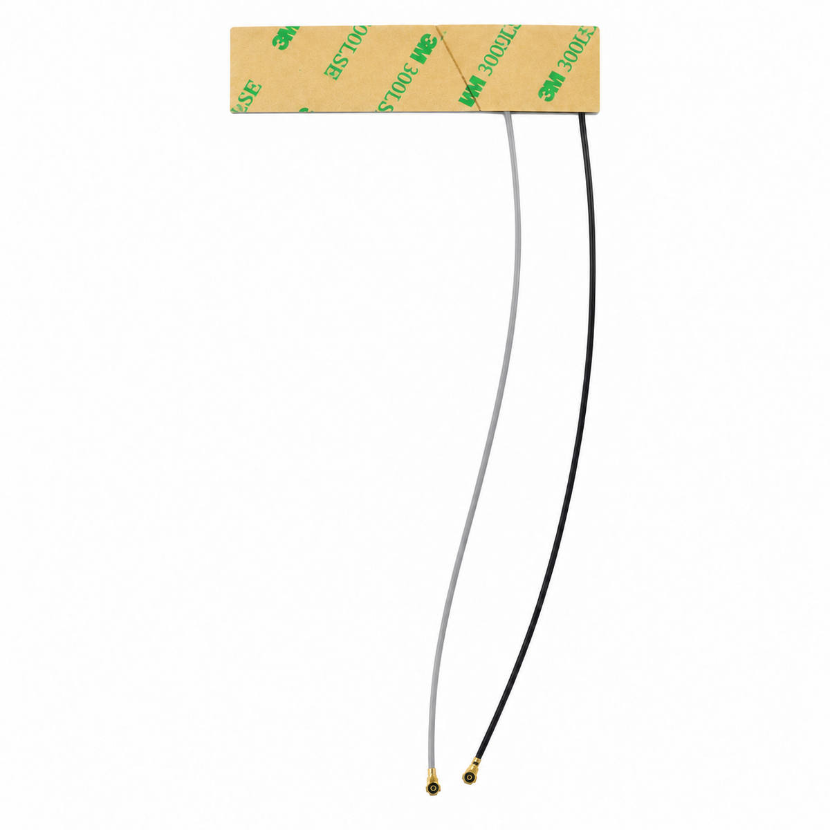 Flexible TS-FPC-597-4G+GNSS antenna — generated adhesive-back view based on supplied reference