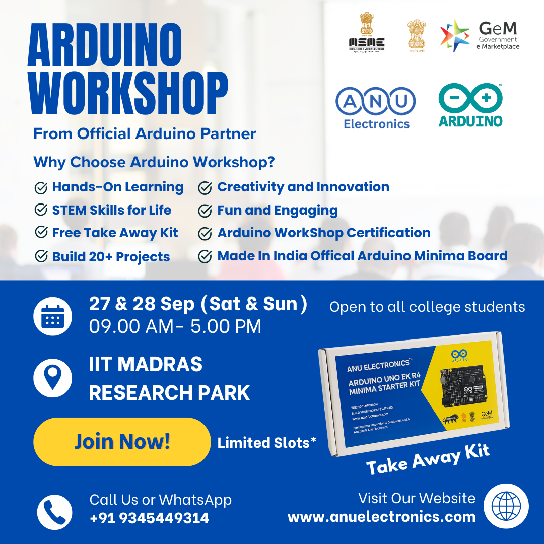 Arduino Workshop 27 & 28 September (2 Days)