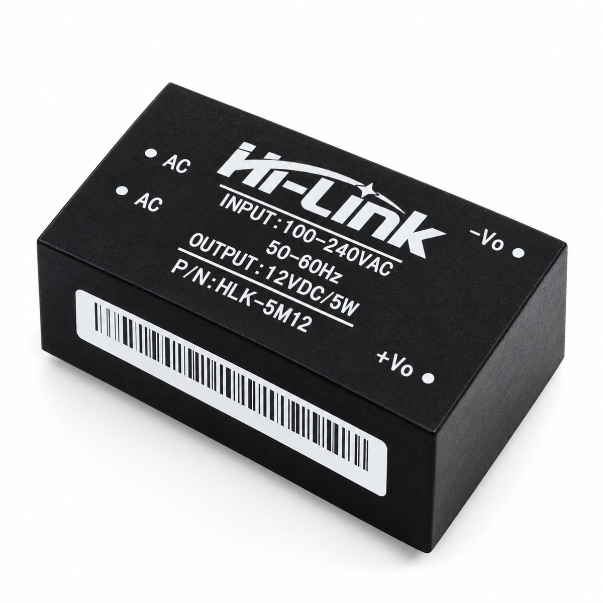 Hi-Link HLK-5M12 AC to DC module angled view