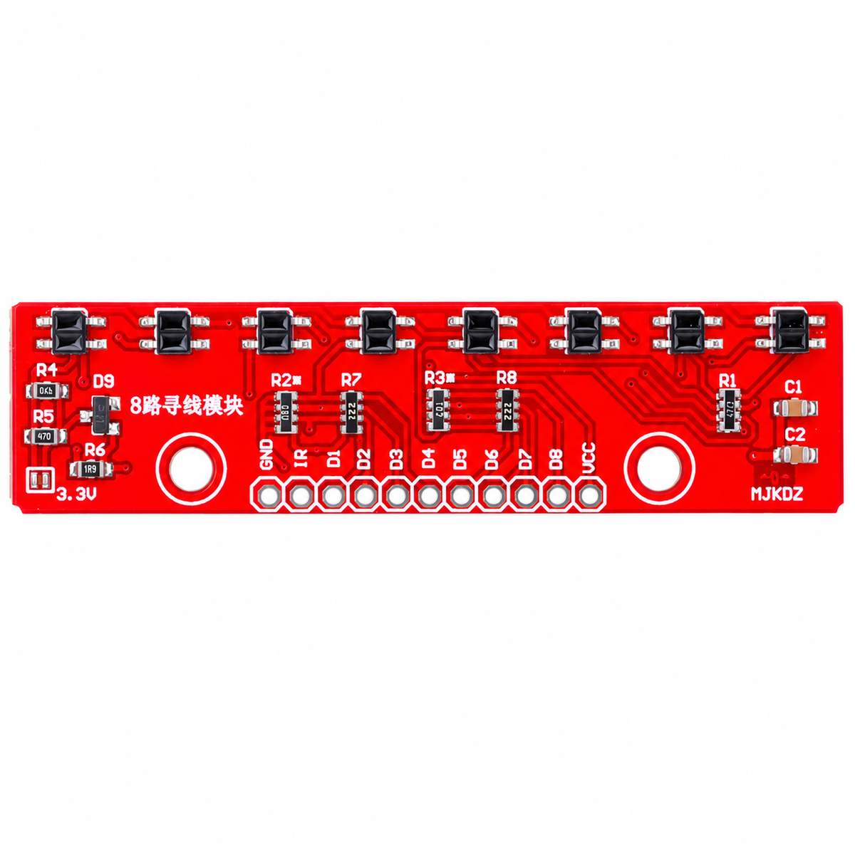 IR Sensor Array 8 Way — generated front view based on supplied reference