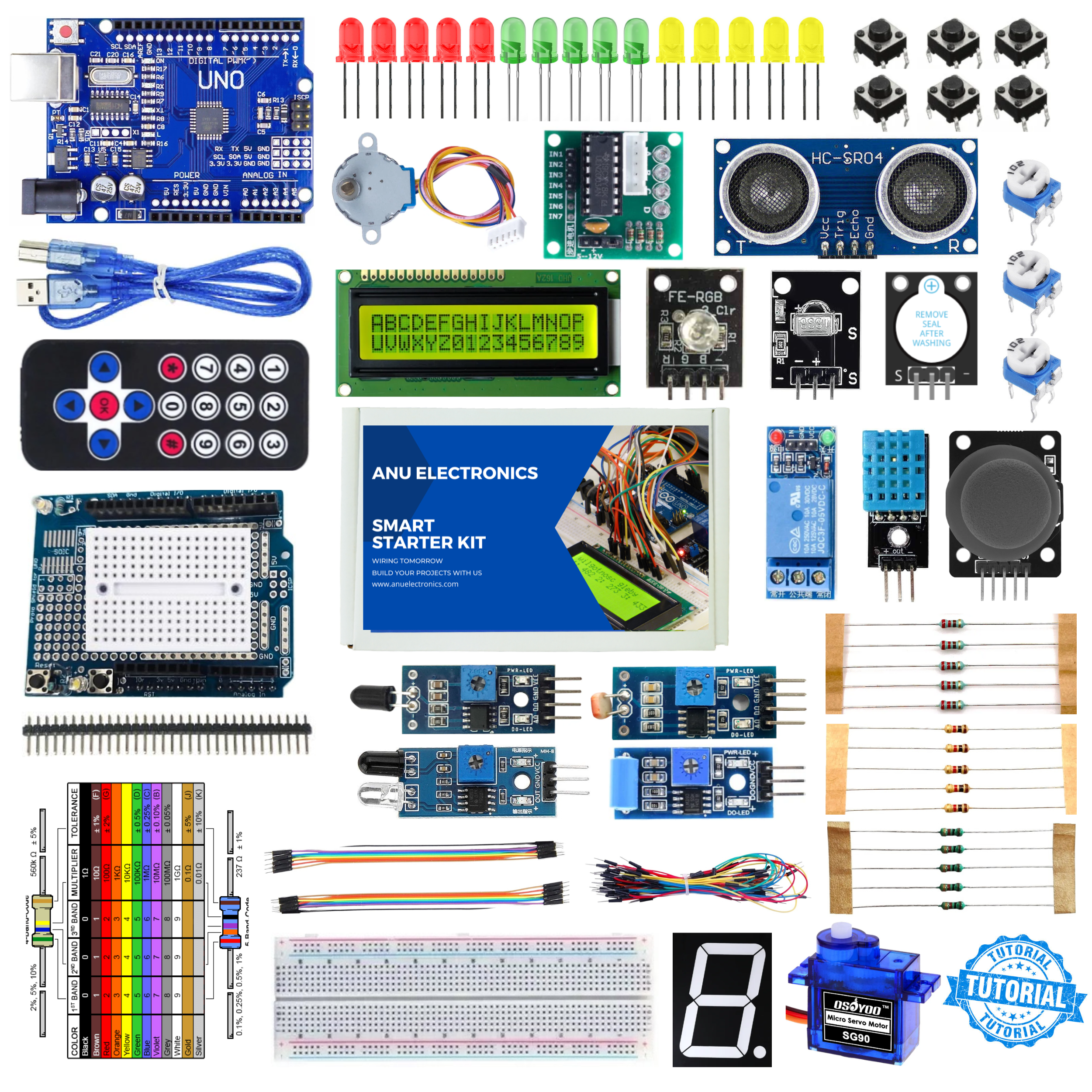 Smart Starter Kit for Uno R3 Compatible with Arduino IDE