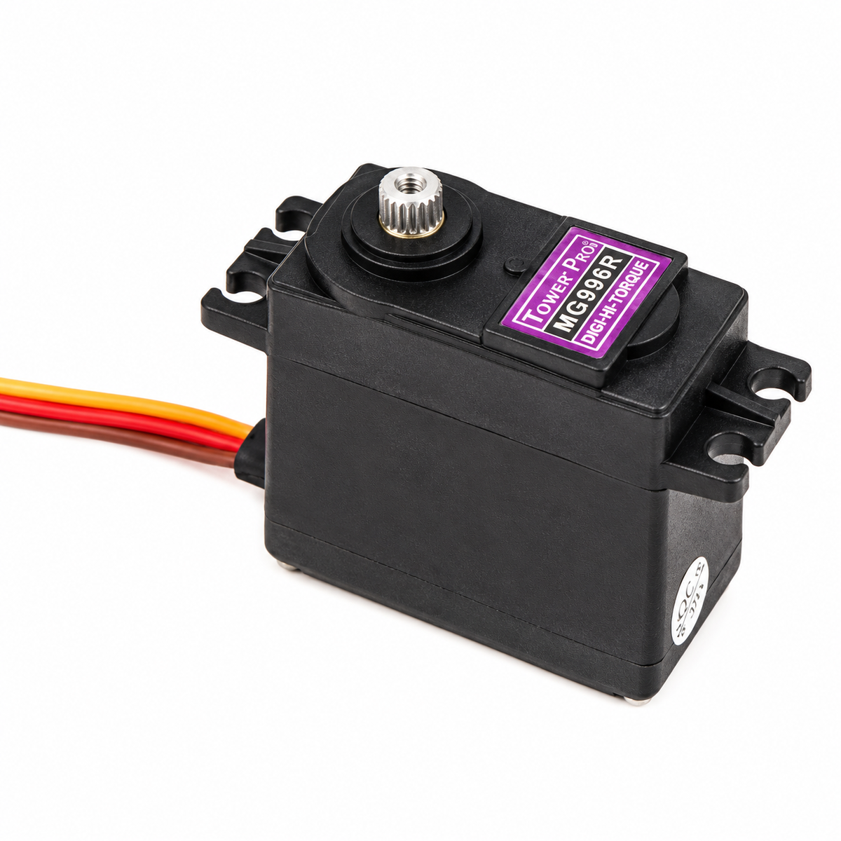 MG996 Servo Motor 360 Degree with splined output shaft and three-wire lead