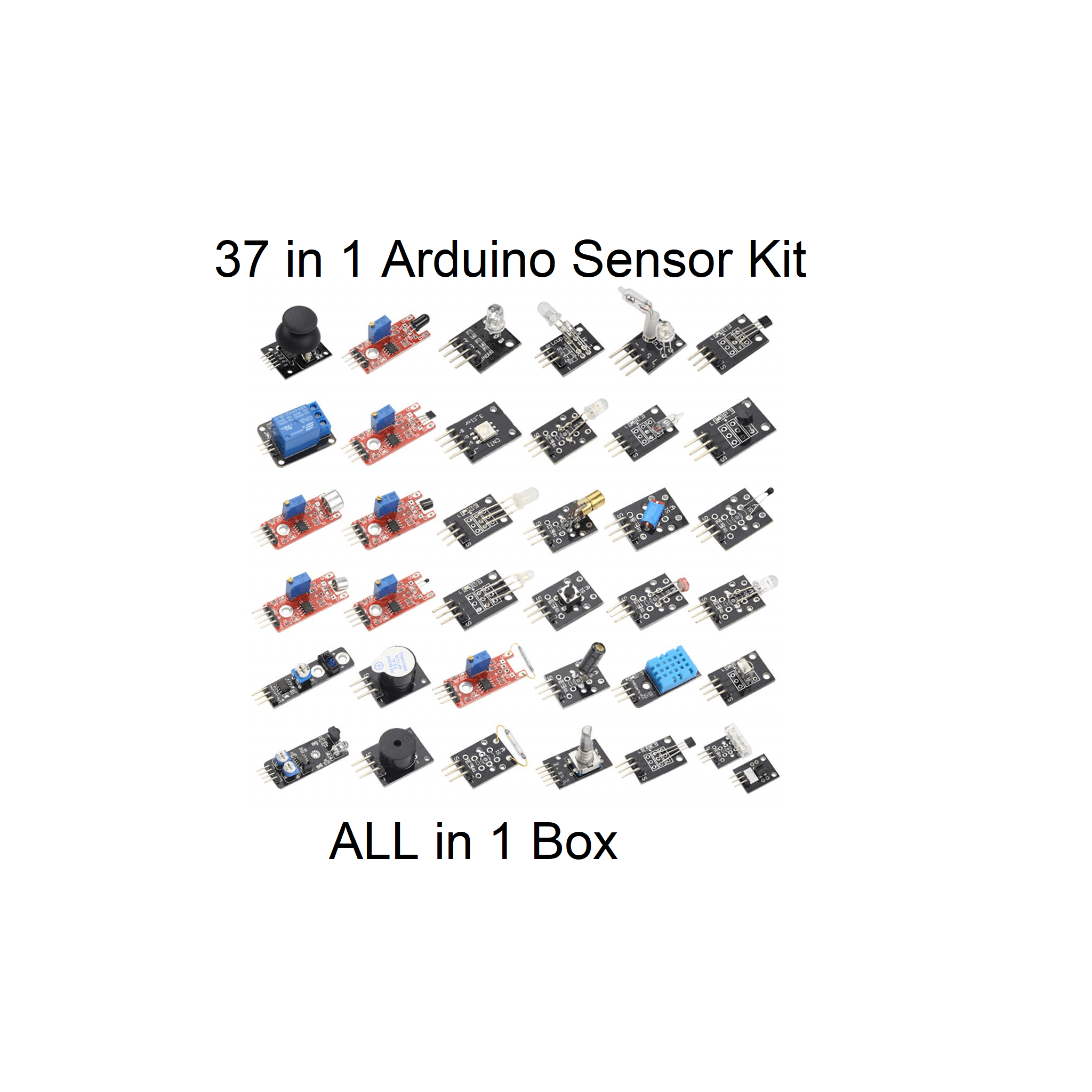 37 in 1 Sensors Kit compatible with Arduino by Anu Electronics